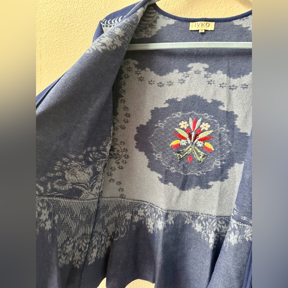 IVKO Embroidered Jacket 81512 (Marine) Women’s EU 40/US 10 - Picture 6 of 9